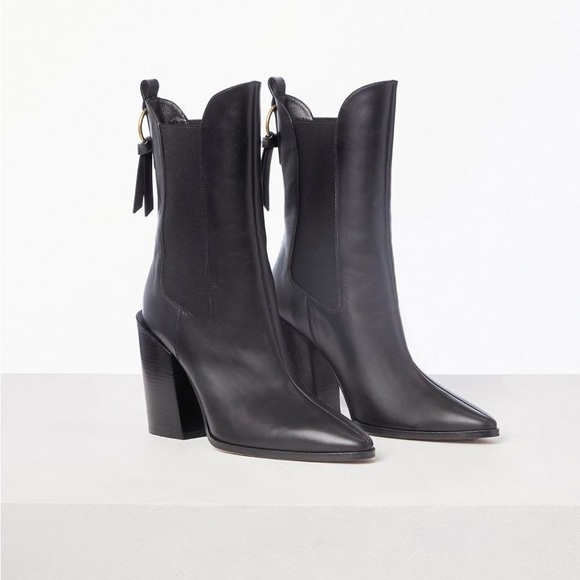 FRAME Le Manhattan Pointed Toe Chelsea Boot Leather Western size 40 like new - Picture 7 of 9